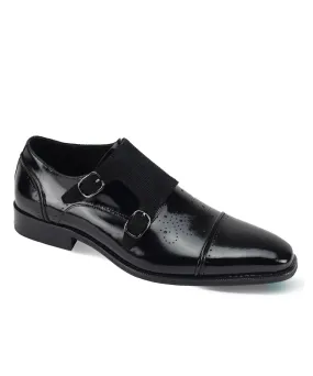 Giovanni Oscar Monk Strap Dress Shoe - Black