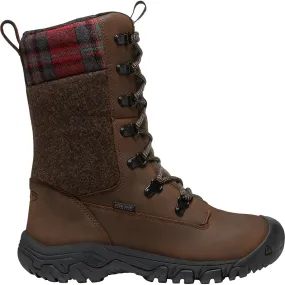 Greta Tall Boot Waterproof Brown/Red Plaid