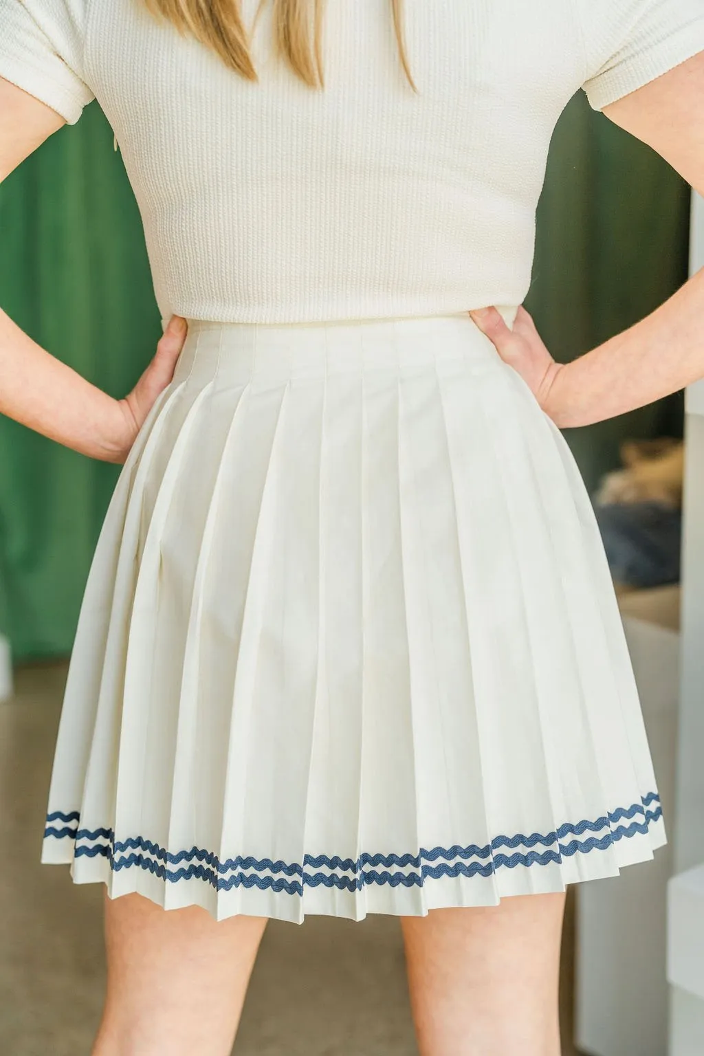 Ivory Seersucker Aleigh Dress