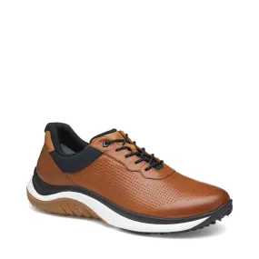 Johnston & Murphy Men's HT1-Luxe U-Throat Waterproof Sneaker in Tan Leather