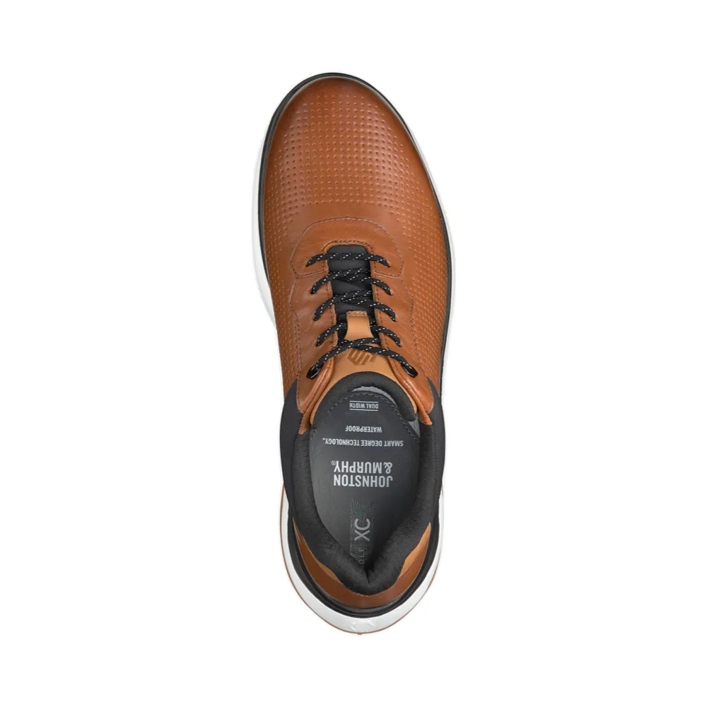 Johnston & Murphy Men's HT1-Luxe U-Throat Waterproof Sneaker in Tan Leather