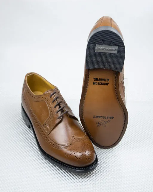 Johnston & Murphy Tan Leather Brogue