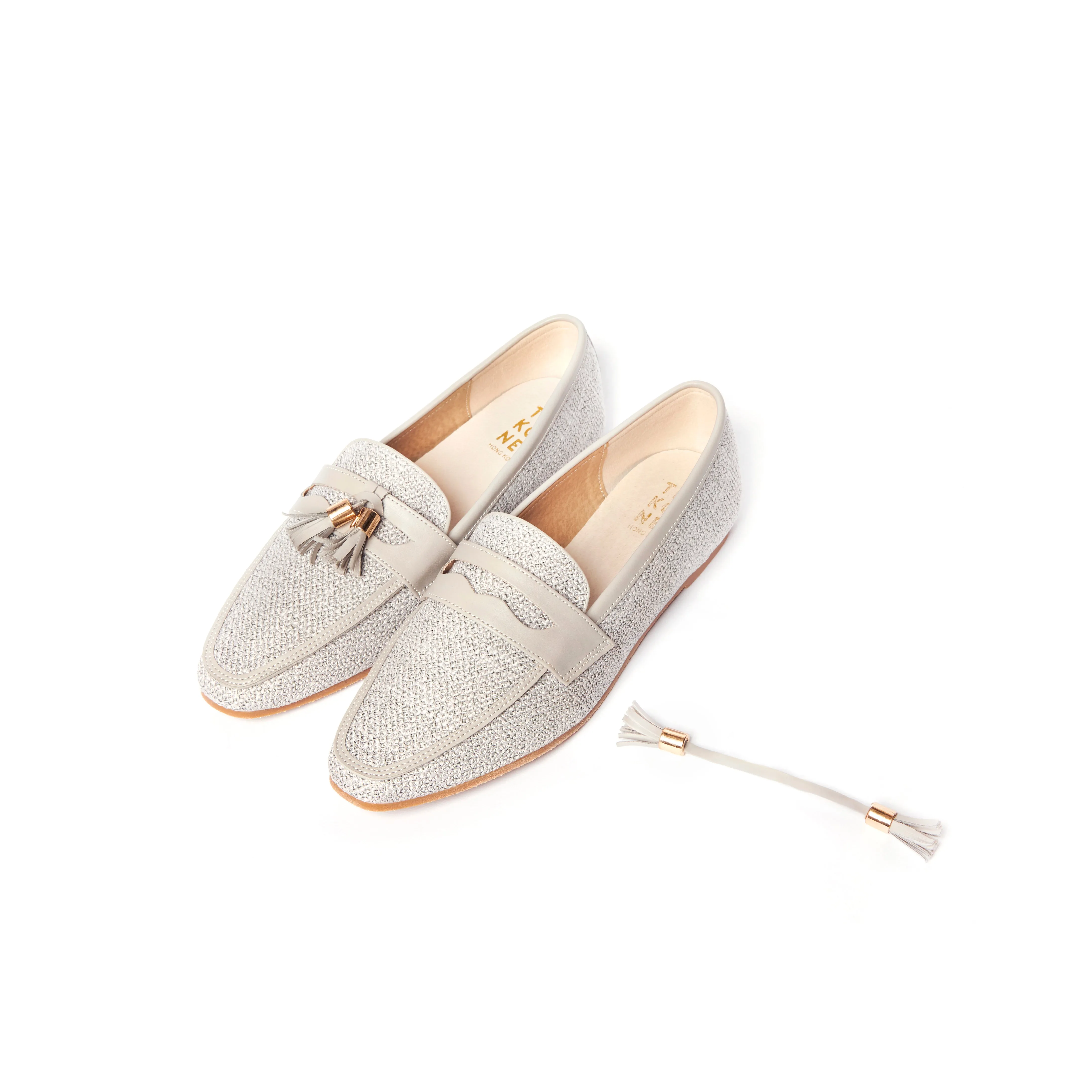 Stylish Mid Grey Kenni Tassel Loafers