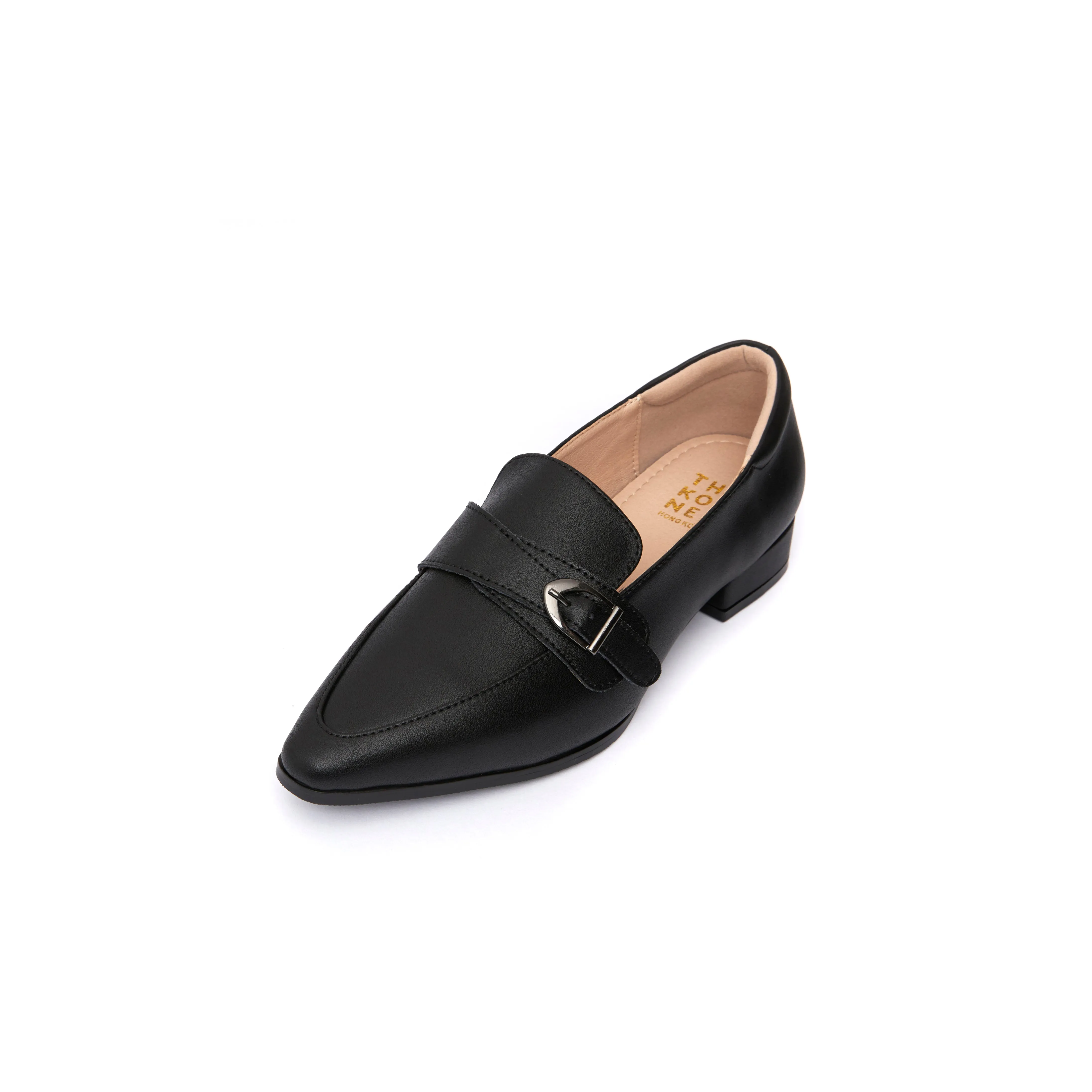 Kristy Buckle Loafers - Black ( BLK )