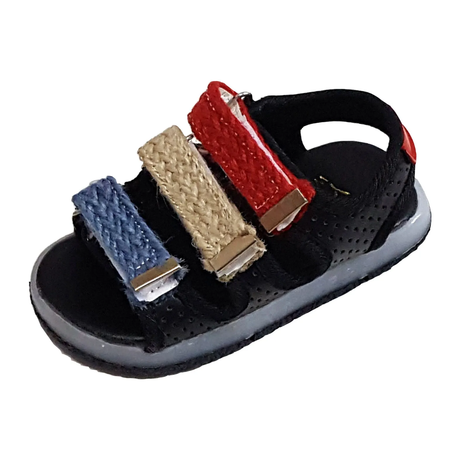 L206 Marineford Black Anti-Slip Sandals (Last pair EU21, EU30)