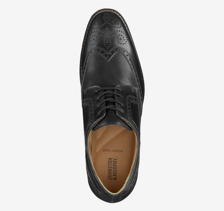 Lewis Embossed Wingtip, Black