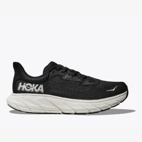 Mens HOKA ONE ONE Arahi 7 Running Shoes - Black/White, Lightweight Supportive Design for Stability and Comfort