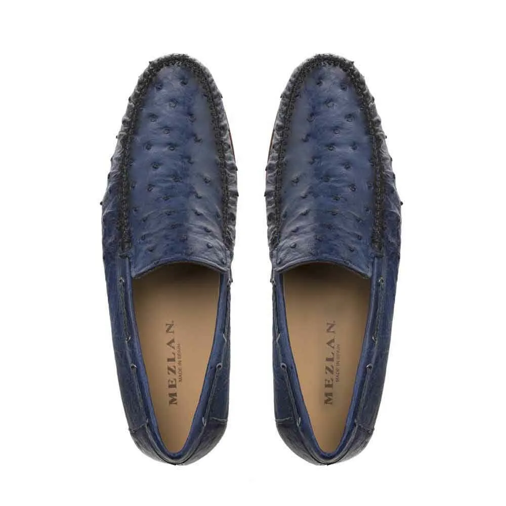 Mezlan Jean Genuine Ostrich Dress Moccasin