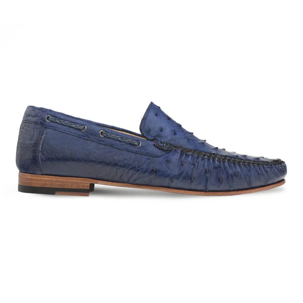 Mezlan Jean Genuine Ostrich Dress Moccasin