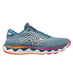 Mizuno Womens Wave Horizon 6 Running Shoes | Blue Ashes/Silver - Style 87 C