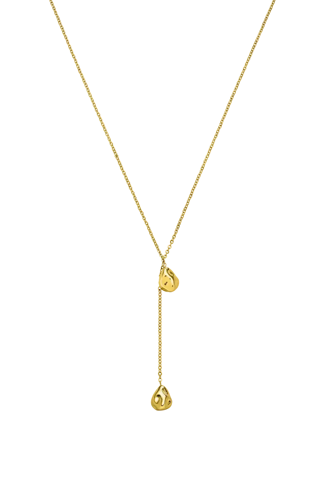 Molten Y-Necklace 14K Gold Plated