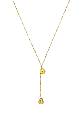 Molten Y-Necklace 14K Gold Plated