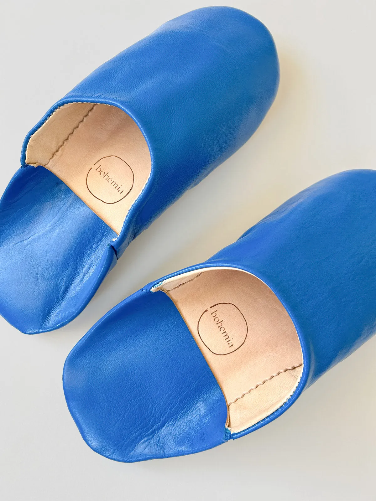 Moroccan Babouche Basic Slippers, Majorelle Blue