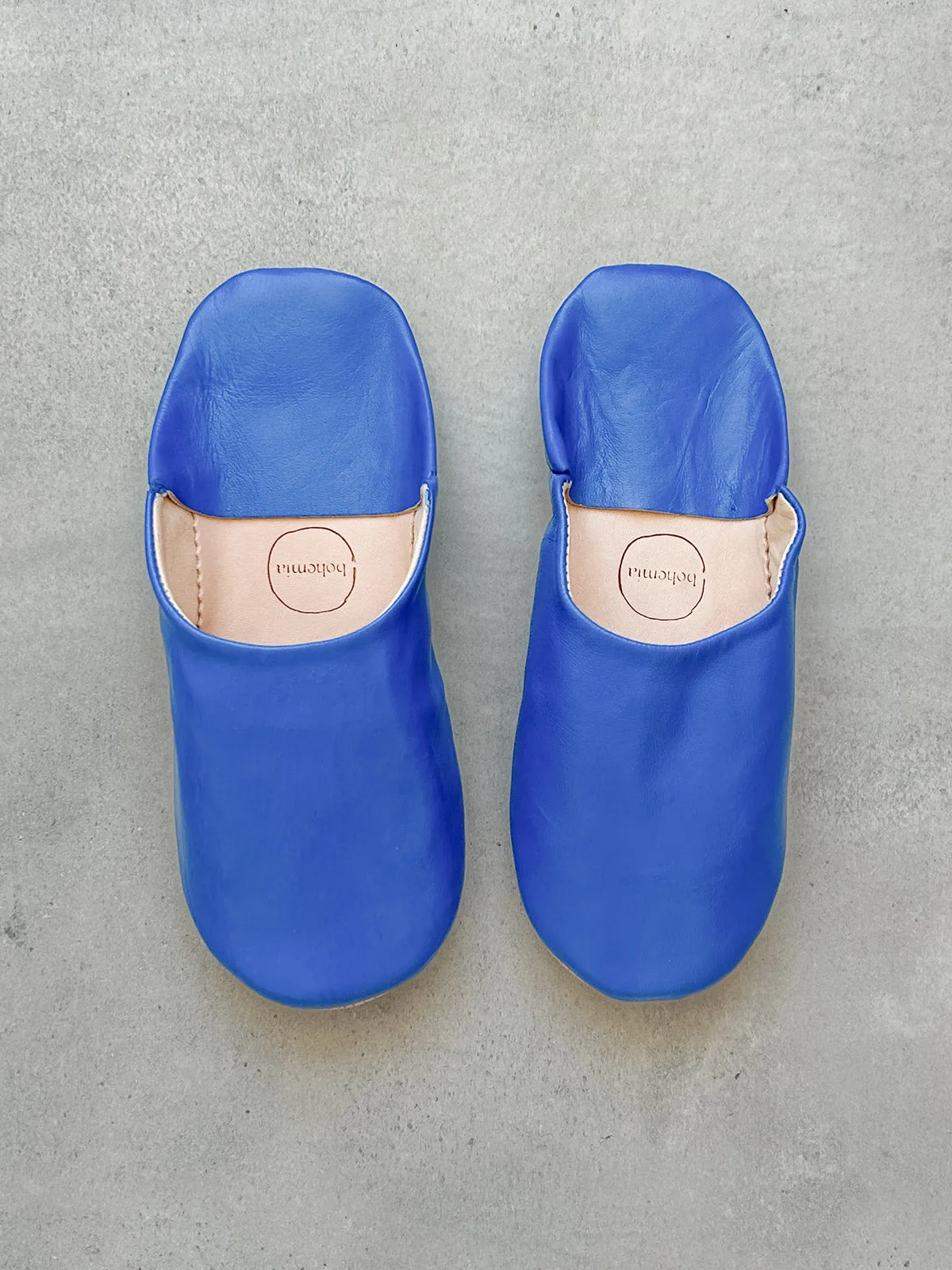 Moroccan Babouche Basic Slippers, Majorelle Blue