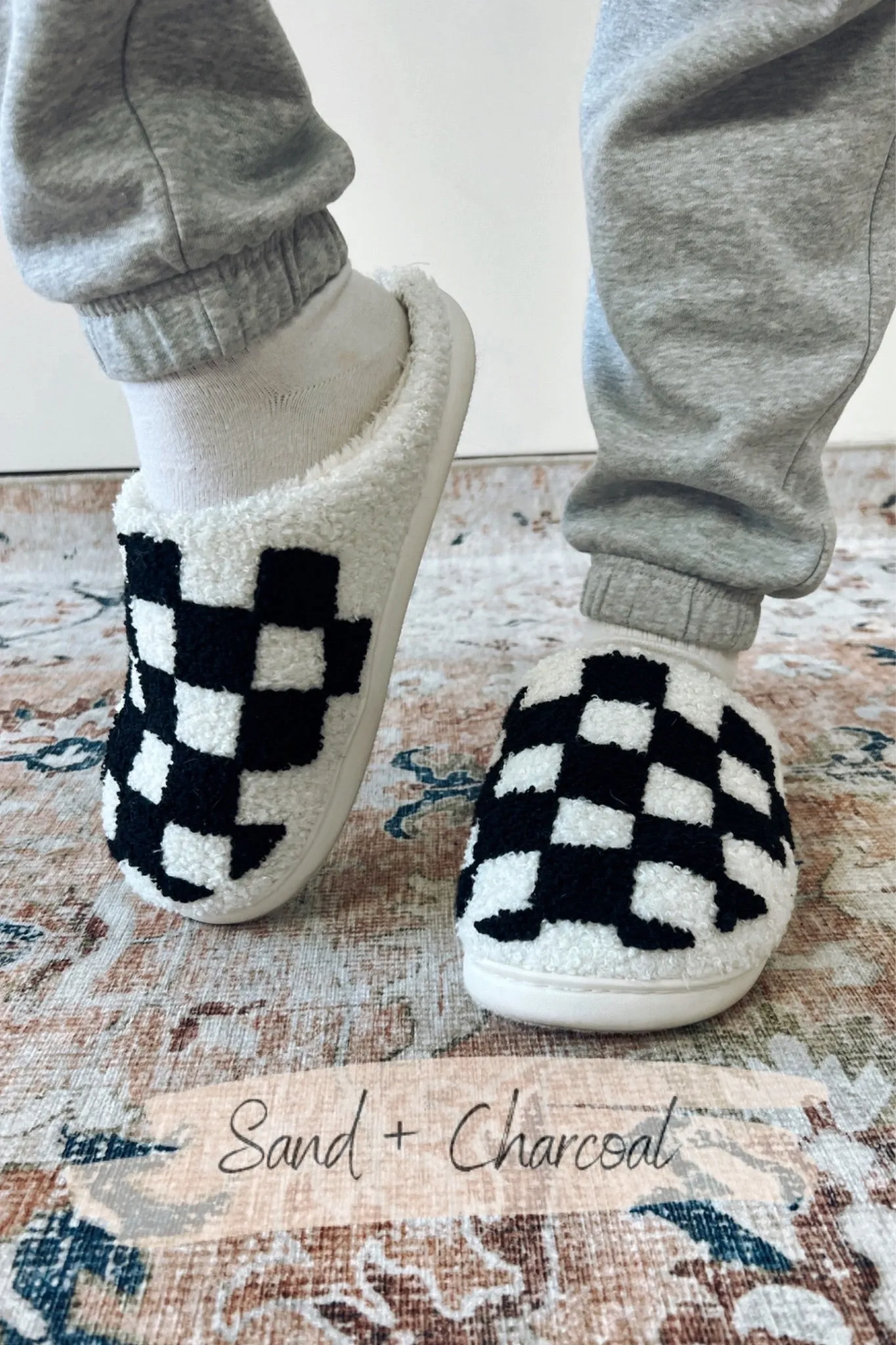 Naomi Checkered Slippers