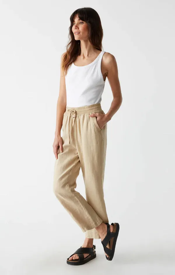 Nolan Pull On Linen Pant