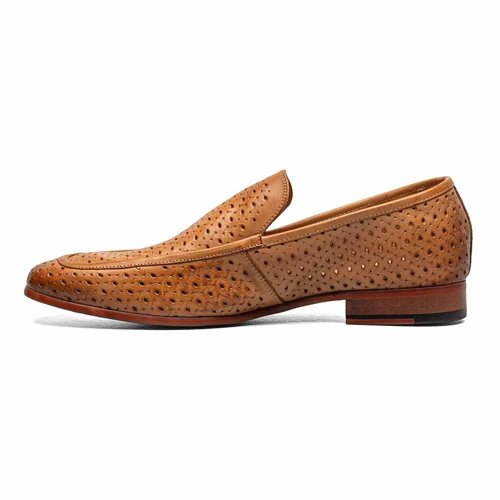 Stacy Adams Natural WINDEN Moc Toe Perf Men's Slip On