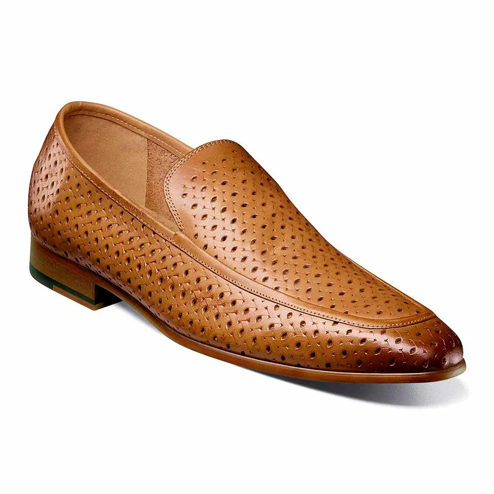 Stacy Adams Natural WINDEN Moc Toe Perf Men's Slip On