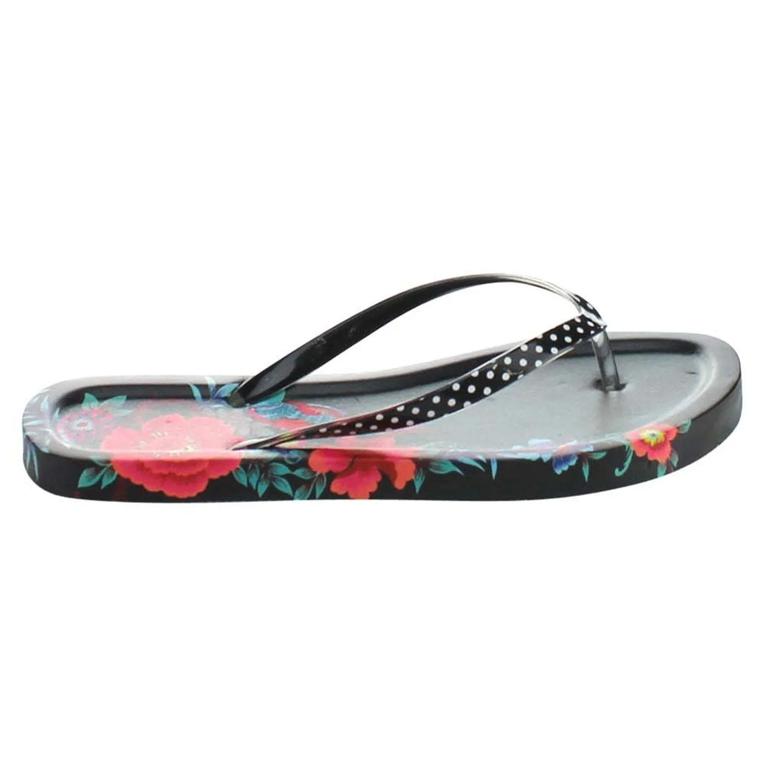 Tropical Print Women's Open Toe Flip Flop Sandals