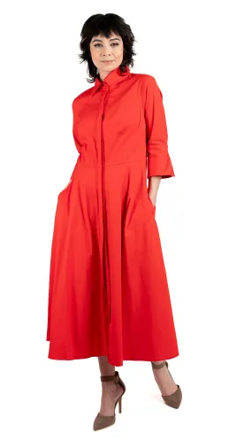 Valeria ShirtDress/ Scarlet Red