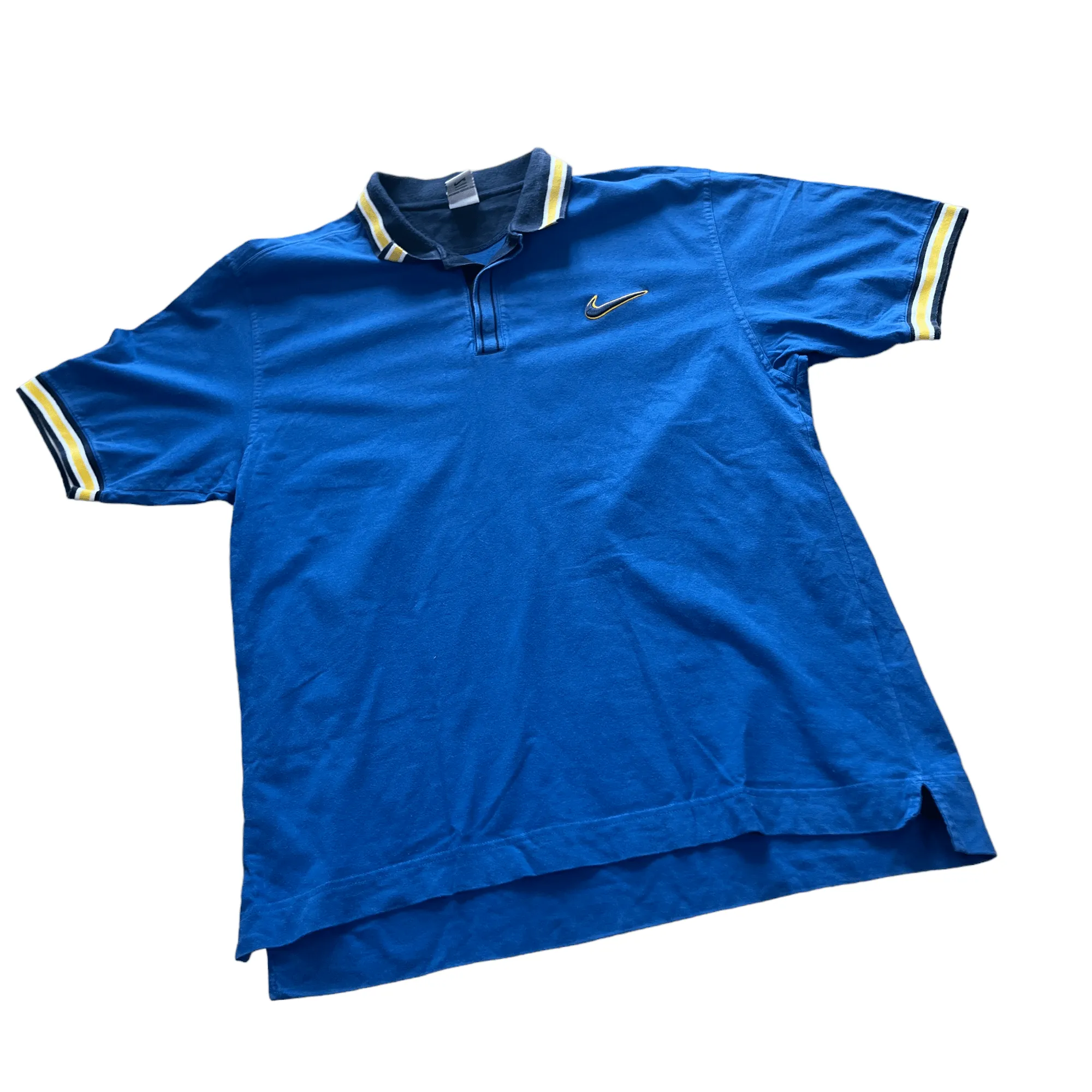 Vintage 90s Blue Nike Polo - Large